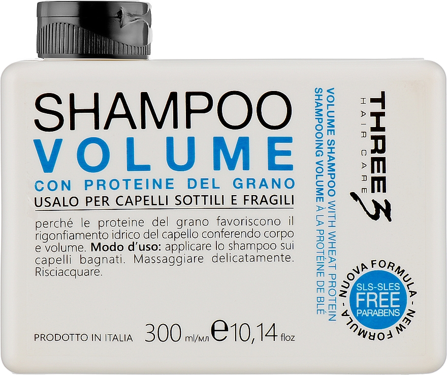 Shampoo für Haarvolumen mit Weizenprotein - Faipa Roma Three Hair Care Volume Shampoo — Bild N1