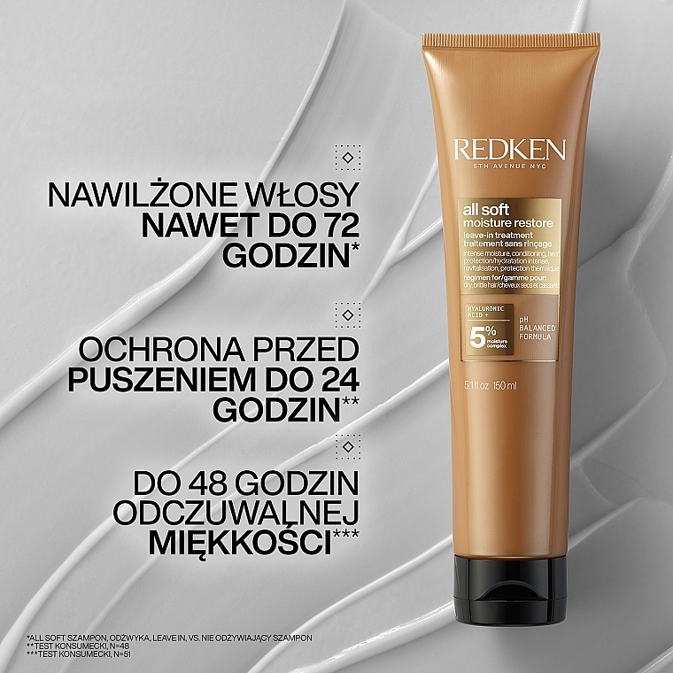 Leave-in feuchtigkeitsspendende Haarspülung - Redken All Soft Moisture Restore Leave-In Treatment — Bild N2