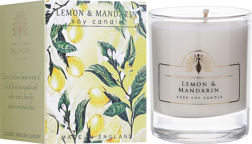 Duftkerze mit Zitrone und Mandarine - The English Soap Company Lemon & Mandarin Candle — Bild N2