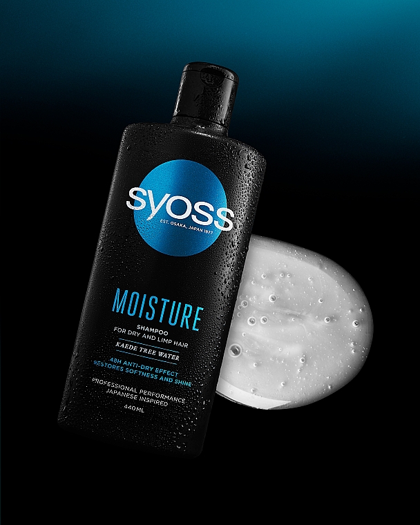 Feuchtigkeitsspendendes Shampoo mit Kaede-Pflanzenextrakt für trockenes und brüchiges Haar - Syoss Moisture Shampoo — Bild N2