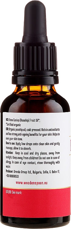 Kaltgepresstes Hagebuttenöl - Wooden Spoon Rosehip Oil — Bild N2