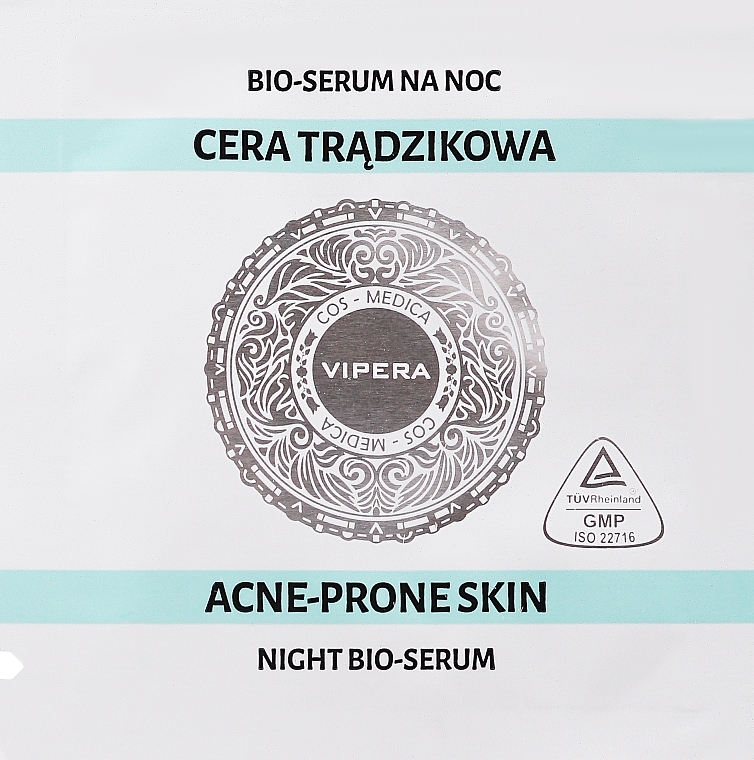 Azelainsäure Bio-Nachtserum - Vipera Cos-Medica Acne-Prone Skin Night Bio-Serum (Probe)  — Bild N1