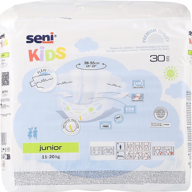 Windeln für Kinder Kids Junior 11-25 kg - Seni — Bild N1