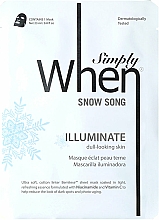 Düfte, Parfümerie und Kosmetik Erfrischende und ausgleichende Tuchmaske für stumpf aussehende Haut - When Simply Snow Song