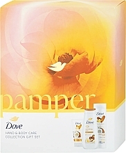 Set - Dove Pamper Hand And Body Care Collection Gift Set (sh/gel/225ml + b/lot/250ml + h/cr/75ml) — Bild N1