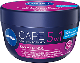Düfte, Parfümerie und Kosmetik 3in1 Leichte Gesichtscreme für die Nacht - Nivea Care Night Light Face Cream