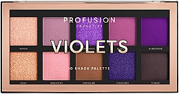 Lidschattenpalette - Profusion Cosmetics Violets 10 Shades Eyeshadow Palette — Bild N1