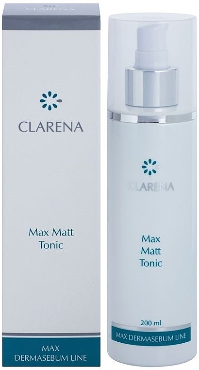 Antibakterielles und mattierendes Gesichtstonikum - Clarena Bio Dermasebum Line Max Matt Tonic