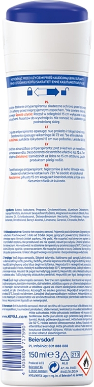 Deospray Antitranspirant Schutz und Komfort 72 Stunden - Nivea Deodorant Dry Comfort Plus Spray — Bild N2