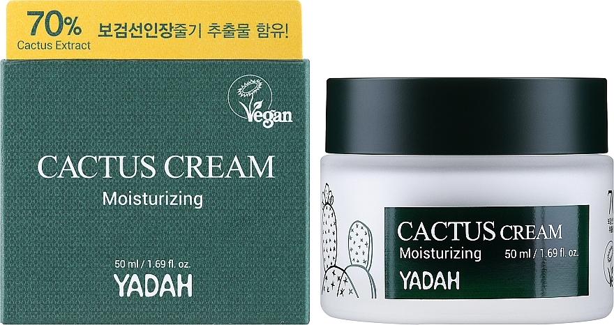 Feuchtigkeitsspendende Gesichtscreme mit Kaktusextrakt - Yadah Moisturizing Cactus Cream — Bild N2