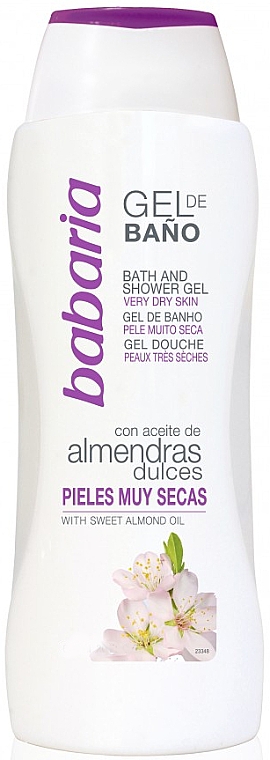 Feuchtigkeitsspendendes Bade- und Duschgel für sehr trockene Haut mit Mandelöl - Babaria Shower Gel — Bild N1
