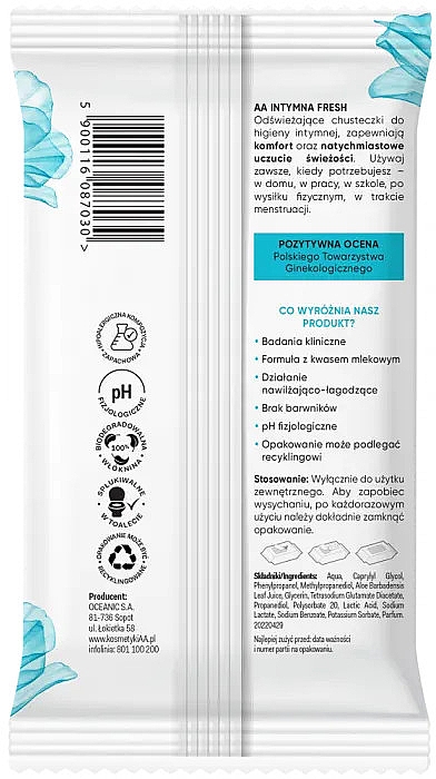 Erfrischungstücher für die Intimhygiene 15 St. - AA Intimate Fresh Hygiene Wipes — Bild N2