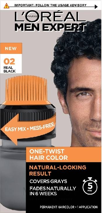 Haarfarbe für Männer - L'Oreal Paris Men Expert One-Twist Hair Color — Bild 02 - Real Black
