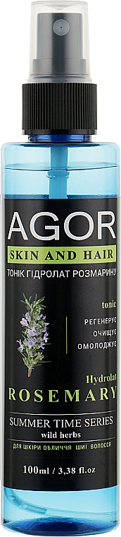 Rosmarin-Hydrolat - Agor Summer Time Skin And Hair Tonic — Bild N1