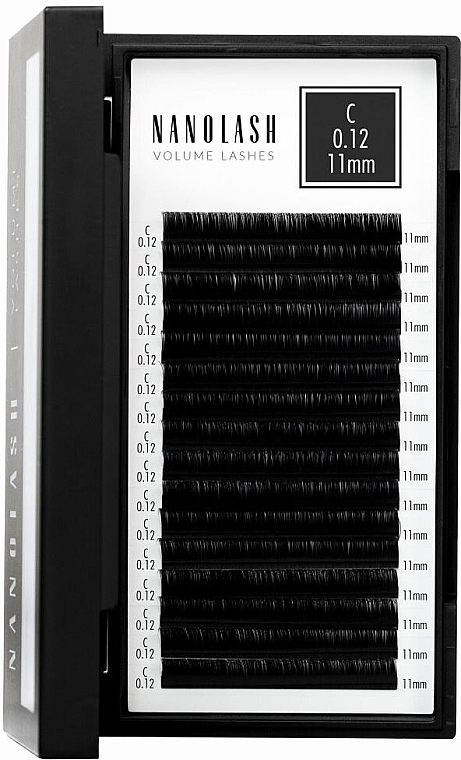 Falsche Wimpern C 0.12 (11 mm) - Nanolash Volume Lashes — Bild N1