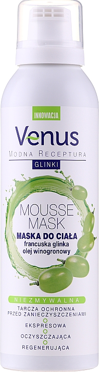 Körpermousse-Maske mit französischem Ton und Traubenöl - Venus Body Mousse Mask — Bild N1