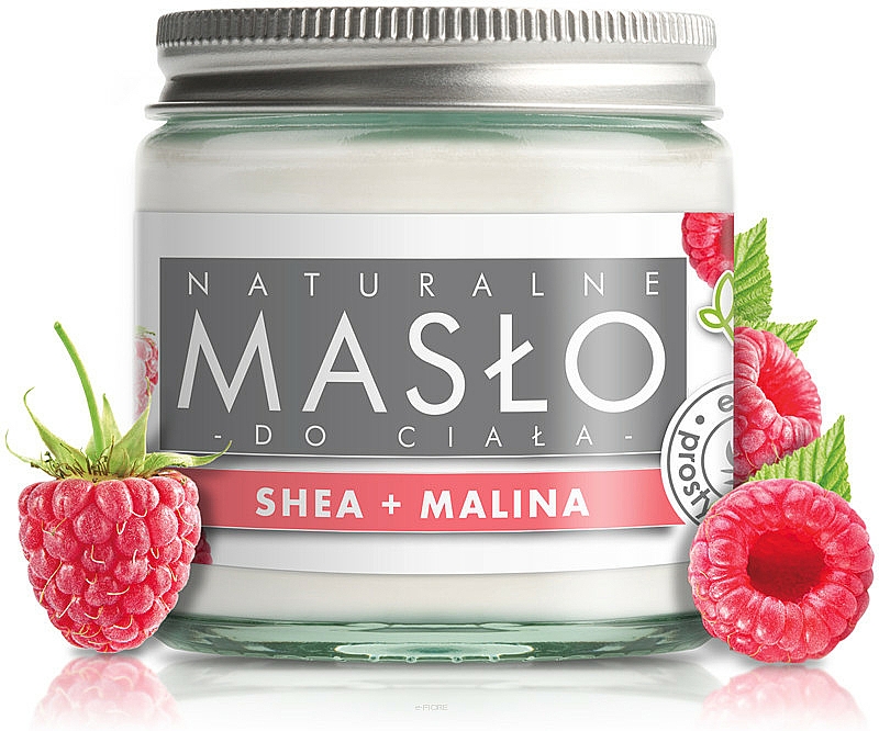100% natürliche unraffinierte Körperbutter mit Sheabutter und Himbeeröl - E-Fiori Natural Body Butter Shea with Raspberry 