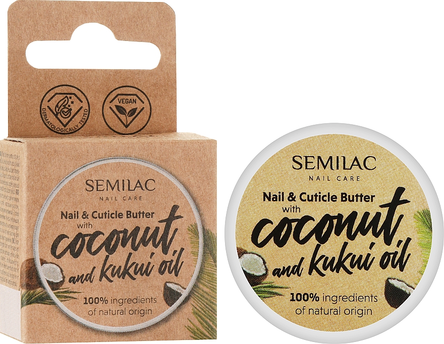 Nagelhaut- und Nagelöl mit Kokosöl - Semilac Nail Care Coconut and Kukui Oil — Bild N2