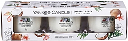 Düfte, Parfümerie und Kosmetik Duftkerzen-Set Kokosnuss-Strand - Yankee Candle Coconut Beach (candle/3x37g)