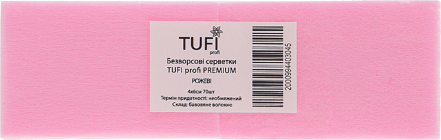 Kosmetiktücher 4x6 cm 70 St. rosa - Tufi Profi Premium — Bild N1