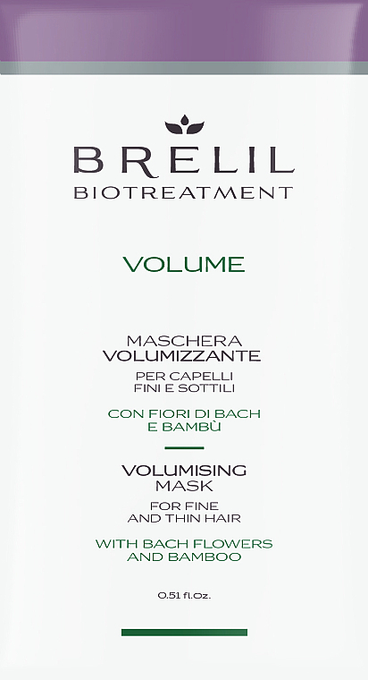 GESCHENK! Volumengebende Maske für feines Haar - Brelil Bio Treatment Volume Hair Mask  — Bild N1