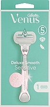 Düfte, Parfümerie und Kosmetik Damenrasierer mit 1 austauschbaren Klinge - Gillette Venus Deluxe Smooth Sensitive