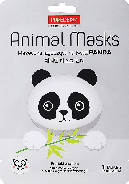 Gesichtsmaske Panda mit Honig-Extrakt und Lavendelwasser - Conny Animal Essence Mask — Bild N1