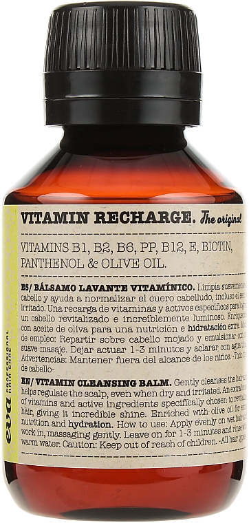 Shampoo mit Vitaminen, Panthenol und Olivenöl - Eva Professional Vitamin Recharge Cleansing Balm Original — Bild N1