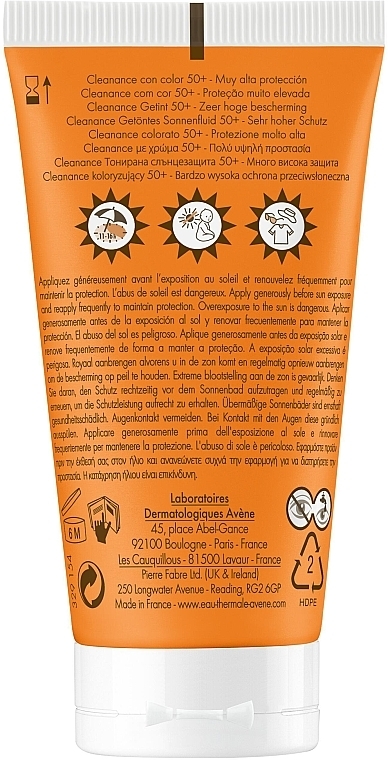 Sonnencreme für das Gesicht mit Tönungseffekt - Avene Cleanance Tinted SPF 50+ — Bild N2