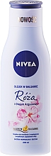 Düfte, Parfümerie und Kosmetik Pflegende Körperlotion mit Rose & Arganöl für normale bis trockene Haut - NIVEA Balm With Rose & Argan Oil