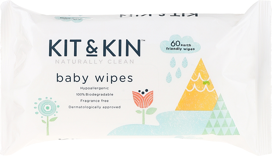 Biologisch abbaubare Feuchttücher für Babys ohne Geruch - Kit and Kin — Bild N1