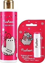 Düfte, Parfümerie und Kosmetik Pusheen Merry Christmas (Lippenbalsam 3.8 g + Duschgel 200 ml) - Set