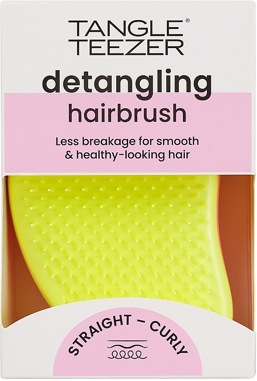 Haarbürste - Tangle Teezer The Original Salmon Pink Hyper Yellow  — Bild N5