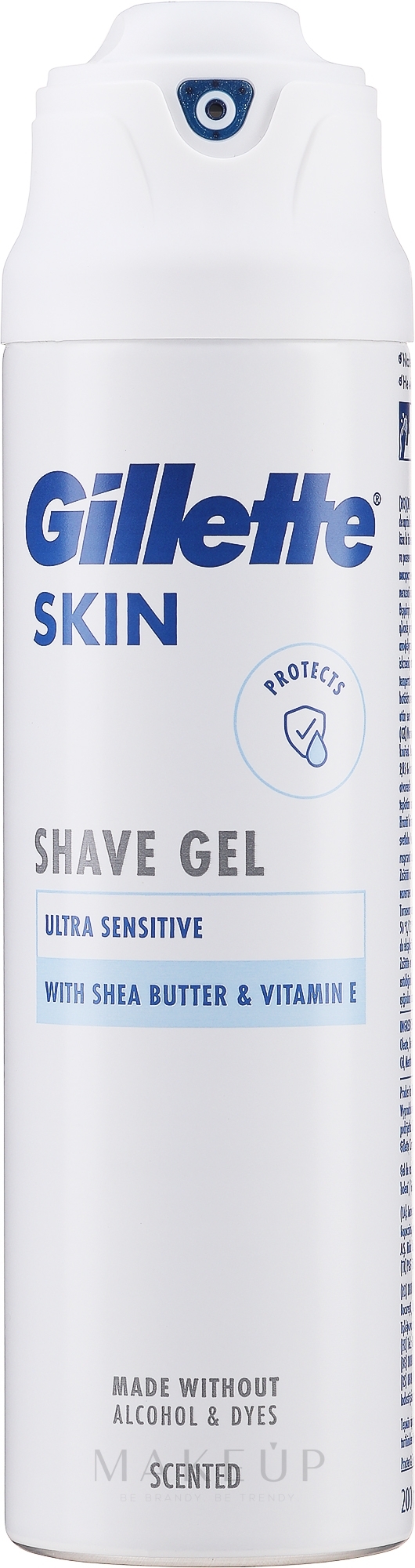 Rasiergel - Gillette Fusion 5 Ultra Sensitive Shave Gel With Shea Butter & Vitamin E — Bild 200 ml