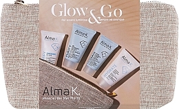 Düfte, Parfümerie und Kosmetik Körperpflegeset - Alma K. Glow & Go Women Travel Kit (Duschcreme 30ml + Gel 30ml + Creme 15ml + Körperlotion 30ml)