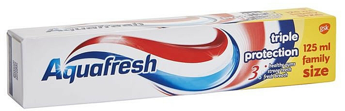 Zahnpasta für gesundes Zahnfleisch, starke Zähne und frischen Atem - Aquafresh Triple Protection Toothpaste — Bild N1