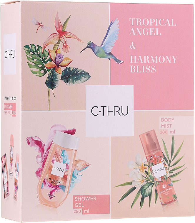 C-Thru Tropical Angel & Harmony Bliss - Körperpflegeset (Körpernebel 200ml + Duschgel 250ml) — Bild N1