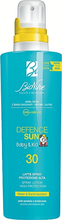 Sonnenschutzspray-Lotion für den Körper - BioNike Defence Sun Baby&Kid SPF30 Spray Lotion — Bild N1