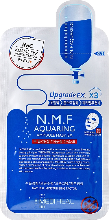 Feuchtigkeitsspendende Ampullenmaske für das Gesicht - Mediheal N.M.F Aquaring Ampoule Mask Ex — Bild N1