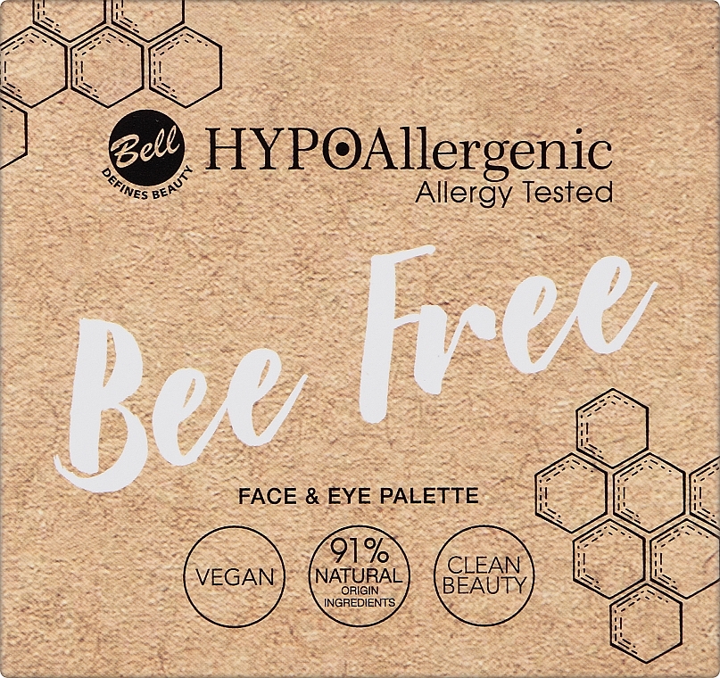 Gesichts- und Augenpalette - Bell Hypoallergenic Bee Free Vegan Face&Eye Palette — Bild N2
