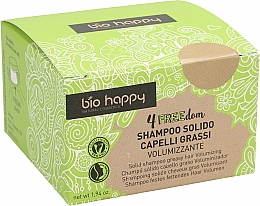 Düfte, Parfümerie und Kosmetik Festes Volumenshampoo mit Sheabutter - Bio Happy 4FREEdom Volumizing Solid Shampoo