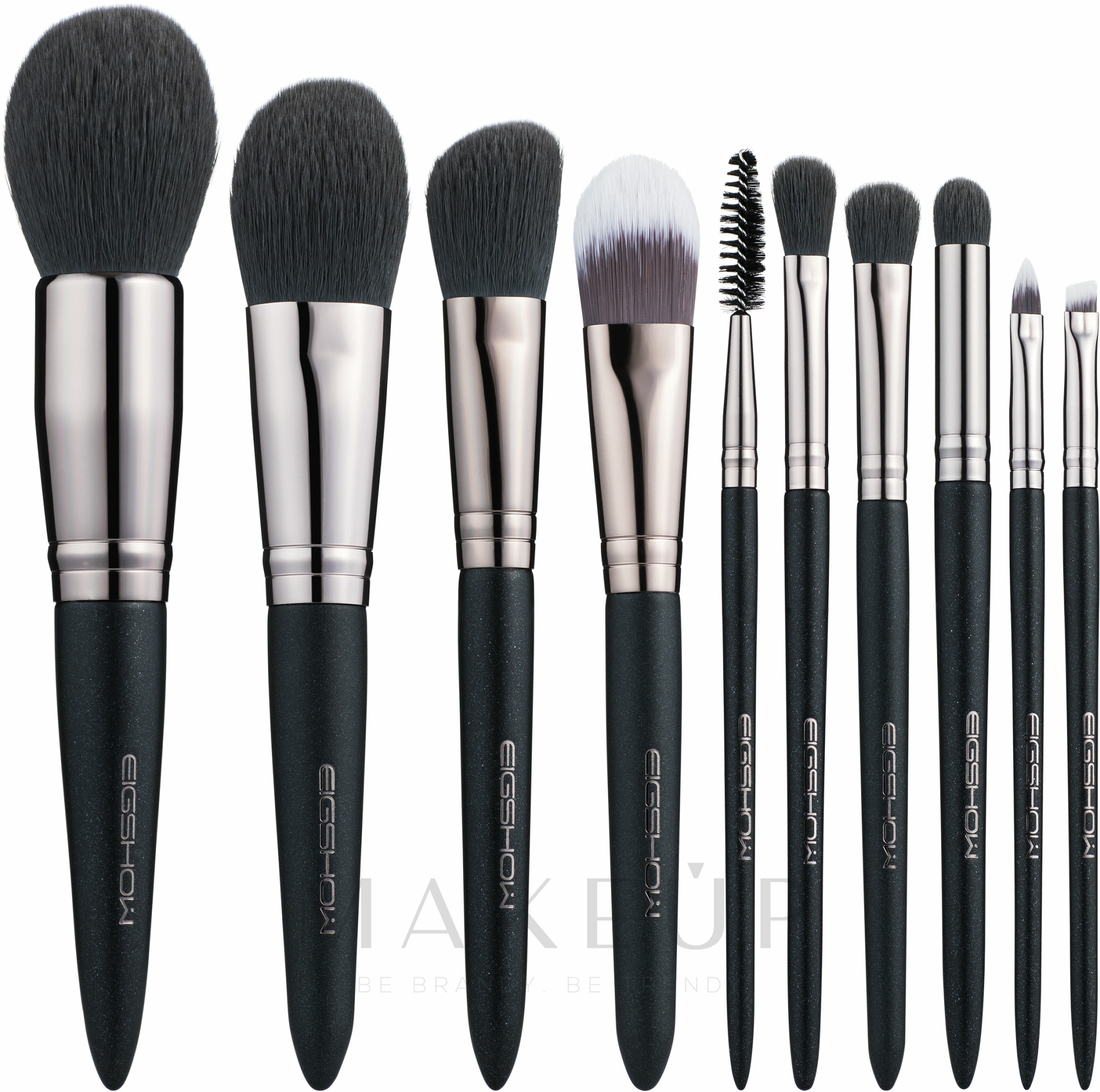 Make-up Pinselset 10-tlg. - Eigshow Beauty Light Gun Black Brush Kit — Bild 10 St.