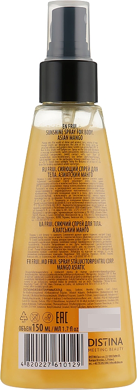 Strahlendes Aromaspray mit Mango - Frui Sunshine Spray For Body Asian Mango — Bild N2