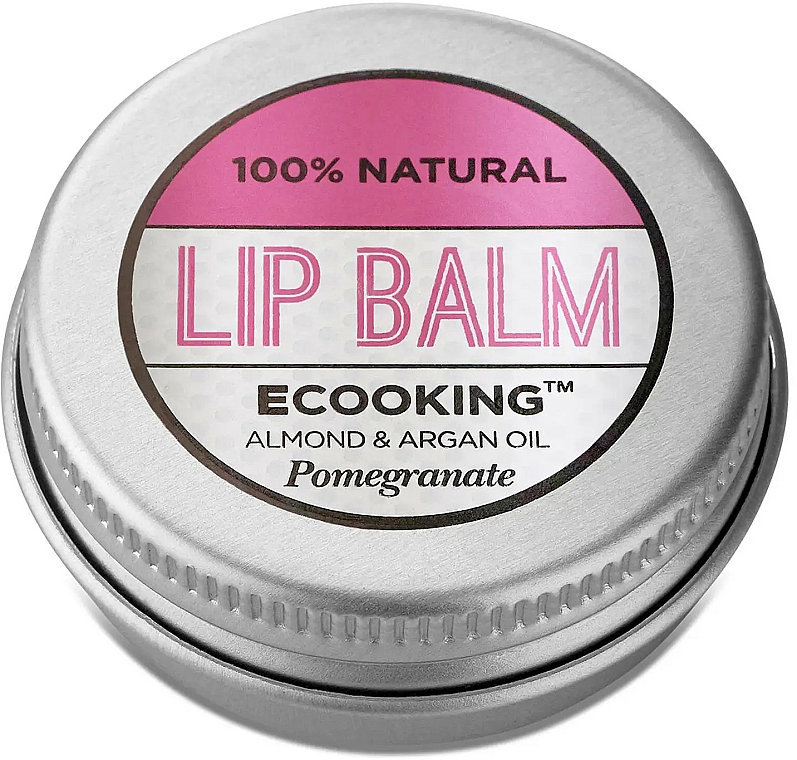 Lippenbalsam mit Granatapfel, Mandel und Arganöl - Ecooking Lip Balm Pomegranate — Bild N1