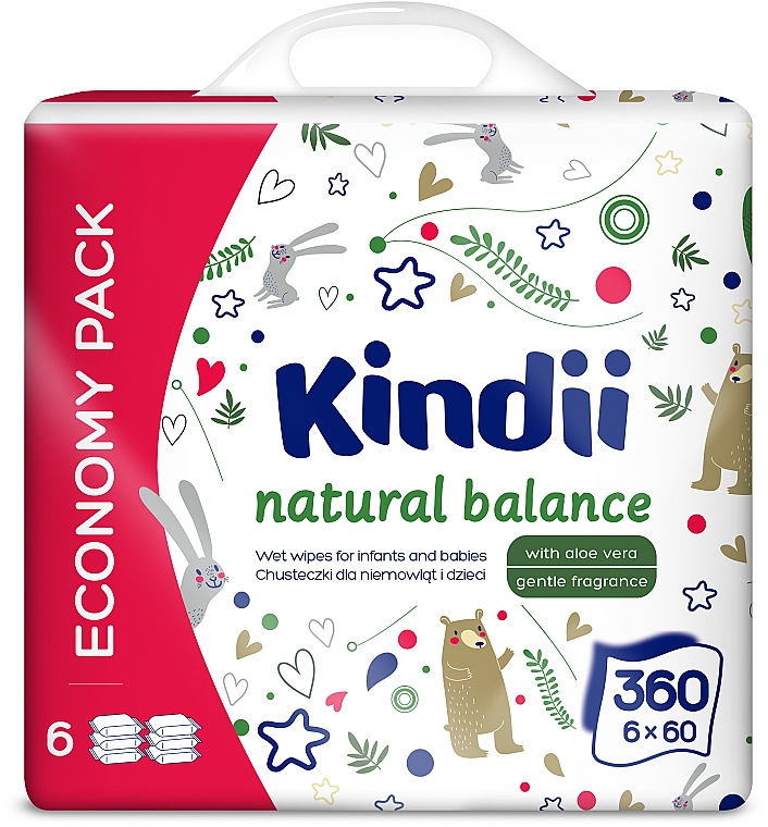 Feuchttücher für Kinder - Kindii Natural Balance Cleanic — Foto N5