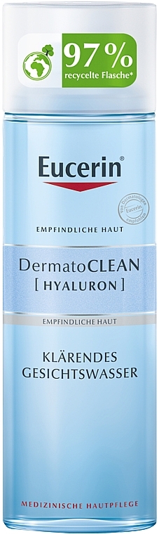 Erfrischendes Gesichtstonicum mit Hyaluronsäure für empfindliche Haut - Eucerin DermatoClean Hyaluron Tonic — Bild N1