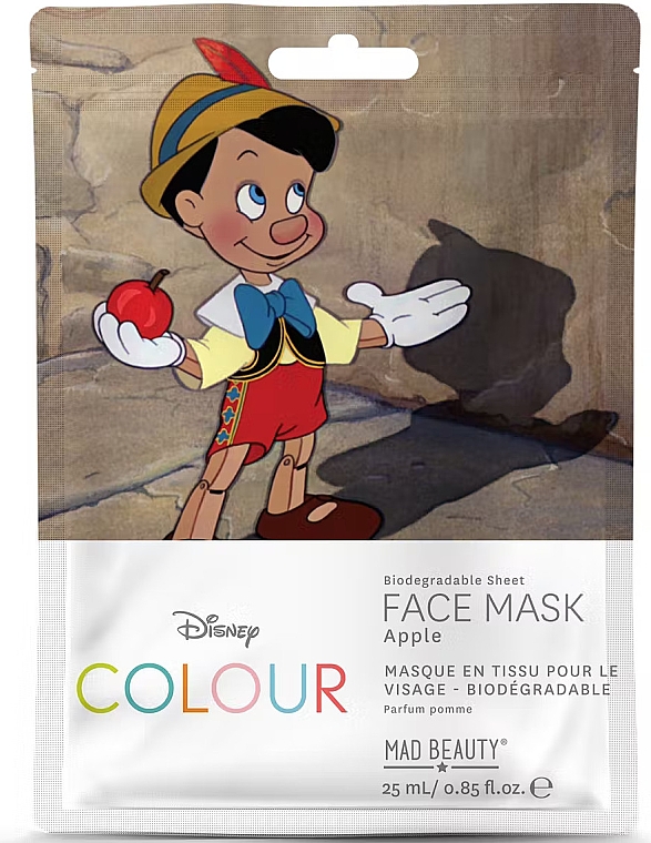 Gesichtsmaske Pinocchio - Mad Beauty Disney Colour Biodegradable Sheet Face Mask Apple — Bild N1