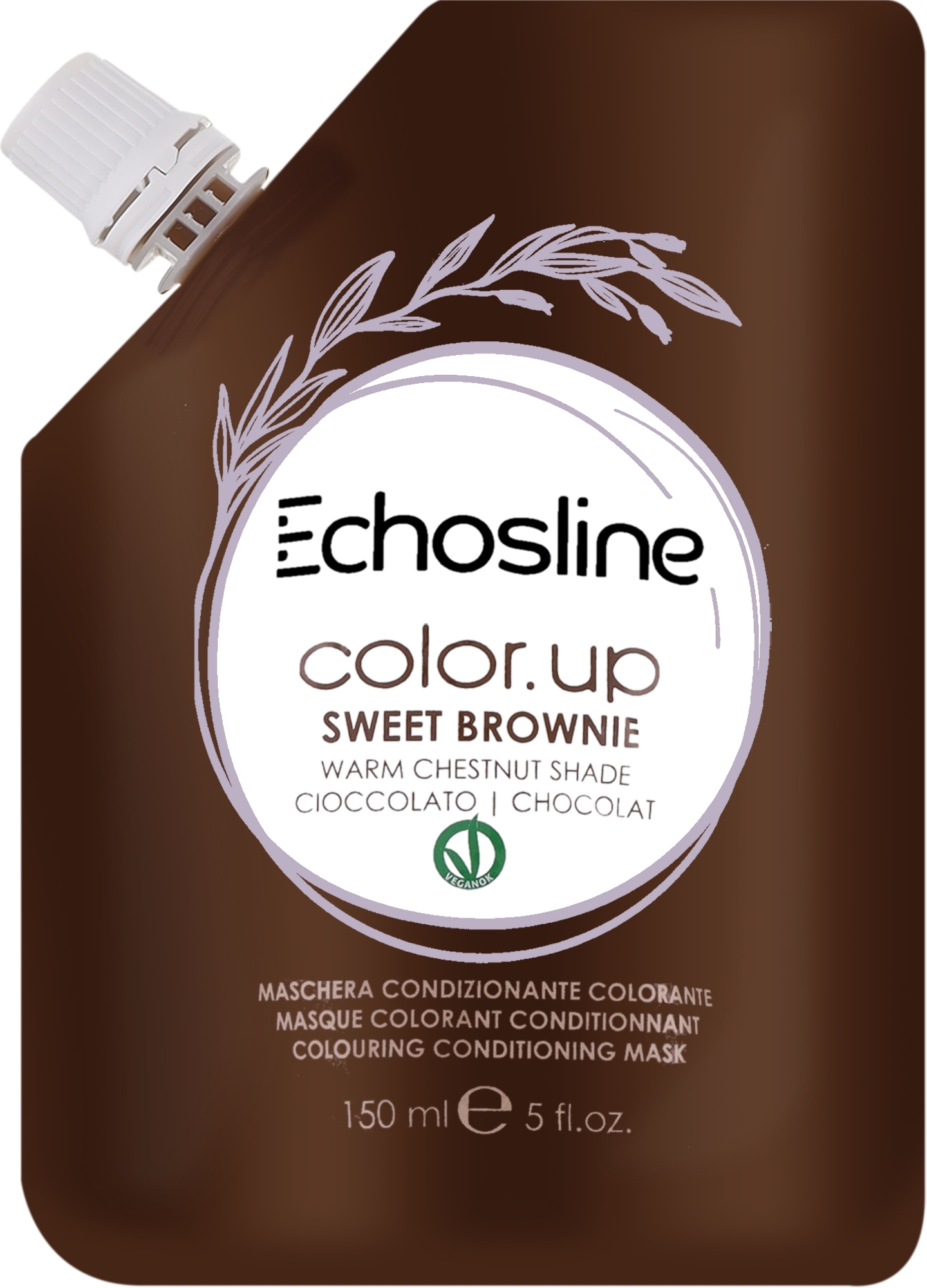 Tönungsmaske - Echosline Color Up Colouring Conditioning Mask — Bild Brownie