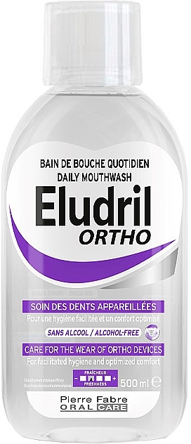 Mundwasser für die tägliche Pflege - Elgydium Eludril Ortho Mouthwash — Bild N1