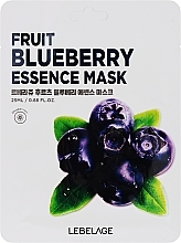 Düfte, Parfümerie und Kosmetik Tuchmaske für das Gesicht mit Blaubeerextrakt - Lebelage Fruit Blueberry Essence Mask 